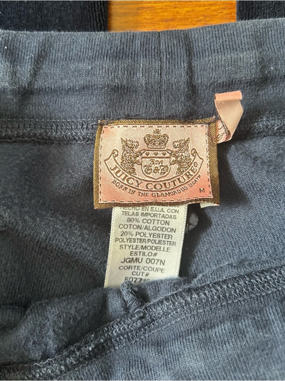 Juicy Couture Y2K Navy Velour Drawstring Lounge Pants - Picture 2 of 2